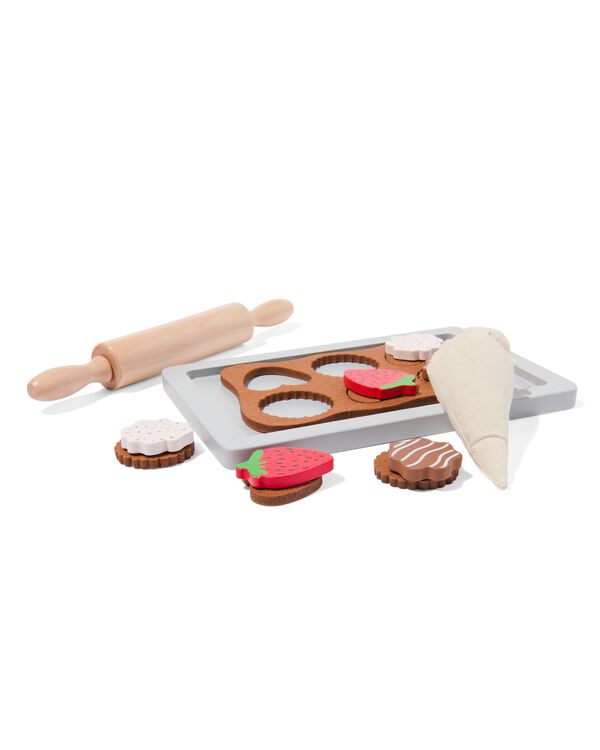 kit de pâtisserie biscuits en bois 5 pièces - 15140138 - HEMA