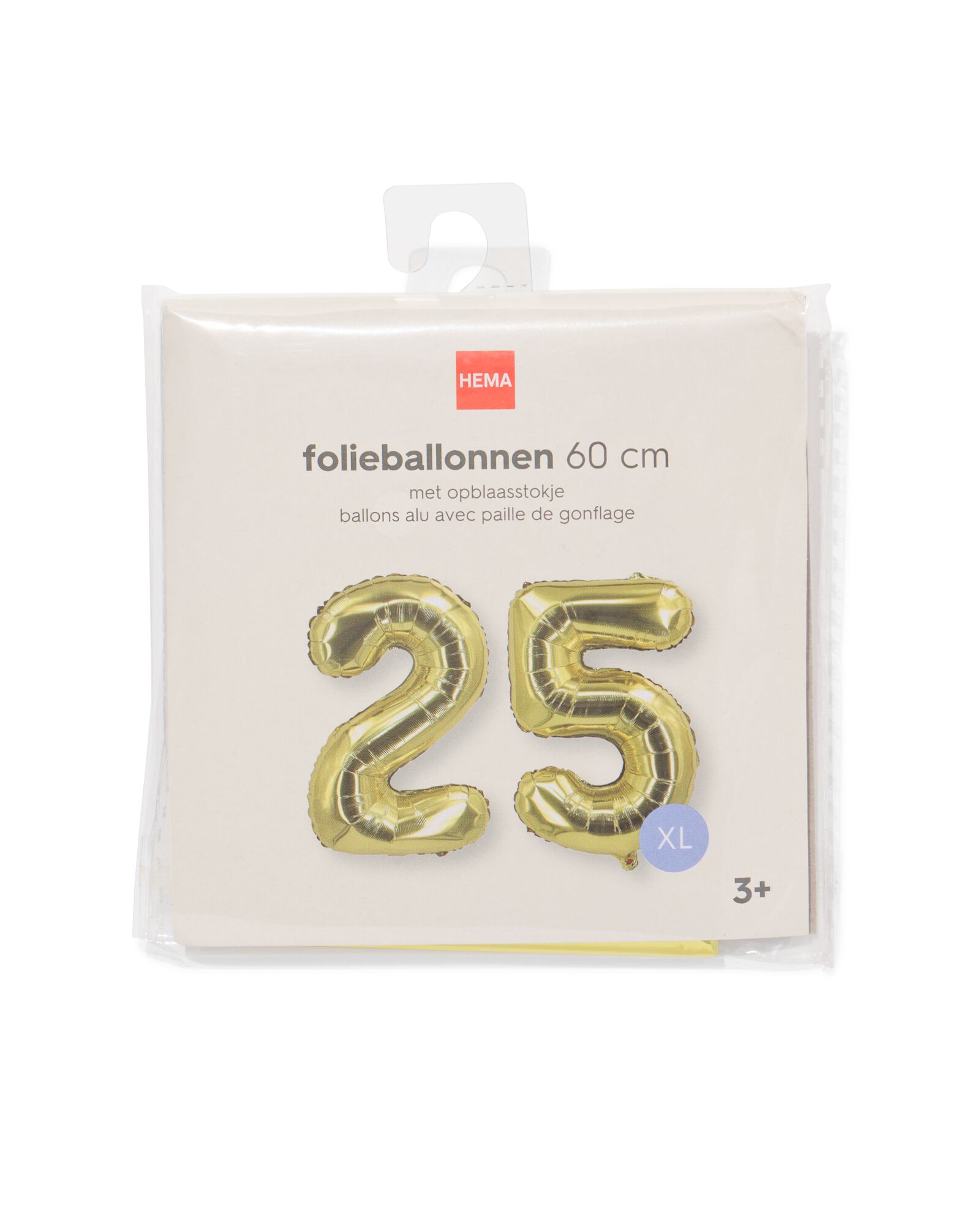 Folienballon Zahl 25, 60 cm, Gold - 14260017 - HEMA
