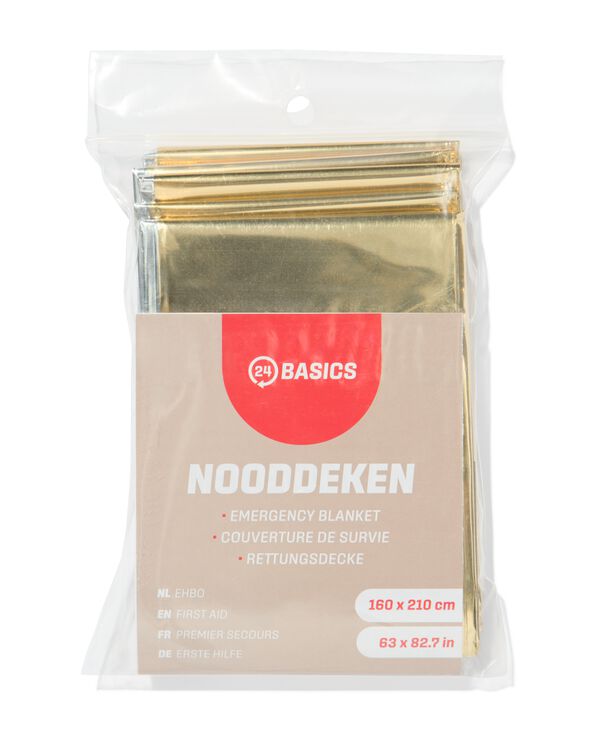 nooddeken 160x210cm aluminium - 81000045 - HEMA