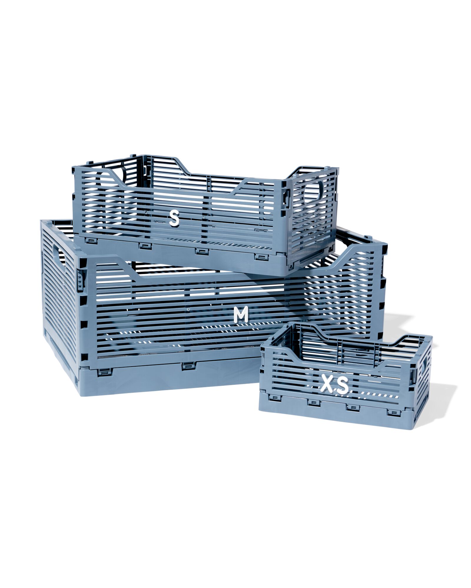 caisse pliable &agrave; lettres recycl&eacute;e bleu fonc&eacute; bleu fonc&eacute; - 2000000452 - HEMA