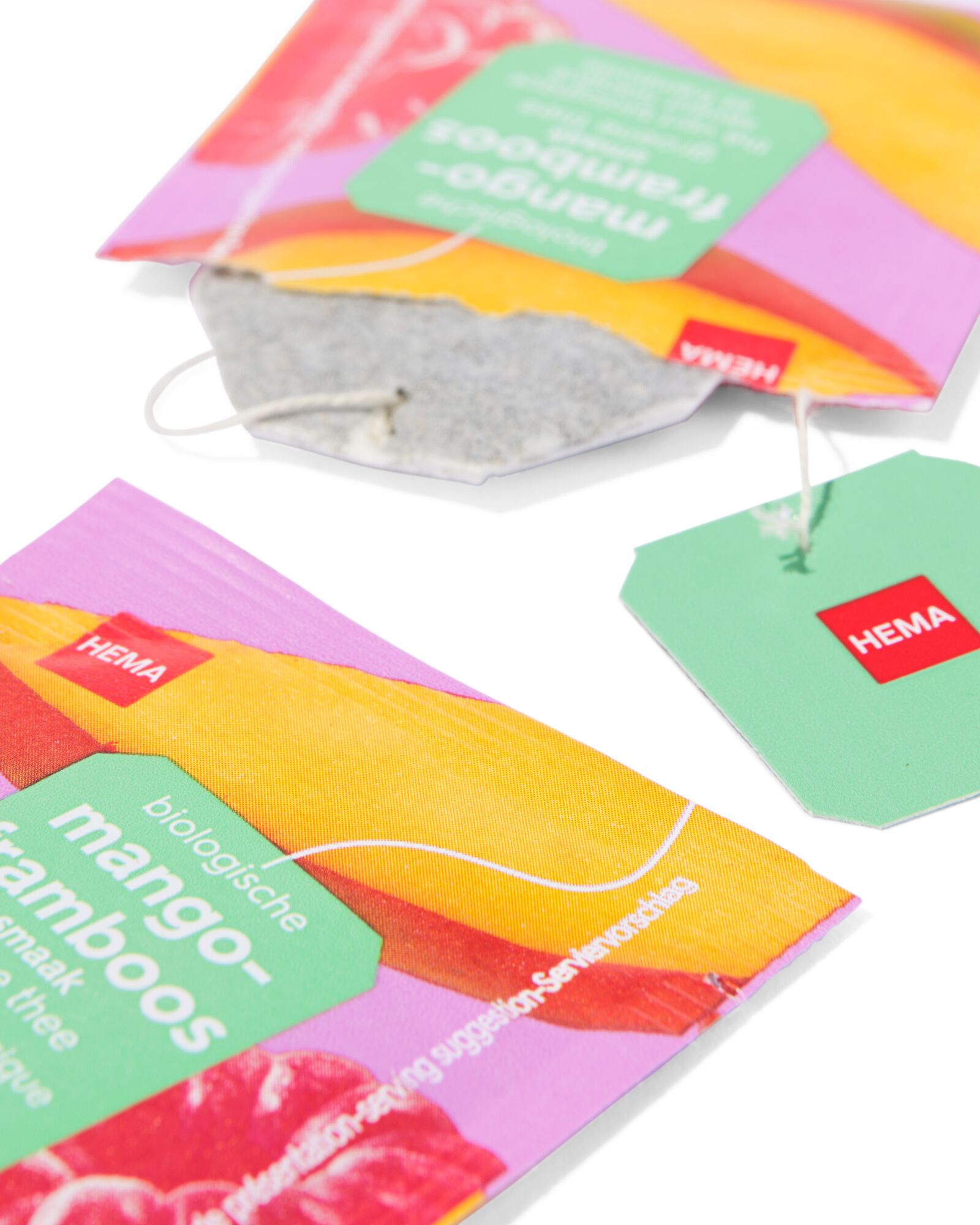 th&eacute; vert biologique mangue framboise - lot de 20 - 17190302 - HEMA