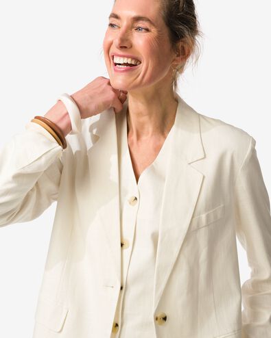 blazer femme Isla blanc blanc - 36208620WHITE - HEMA