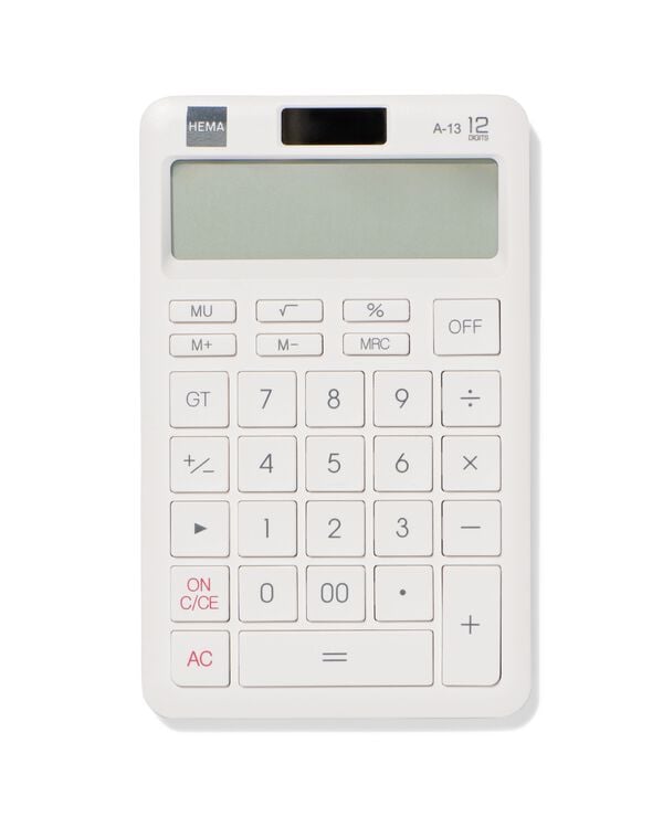 calculatrice de bureau blanche  - 14830203 - HEMA