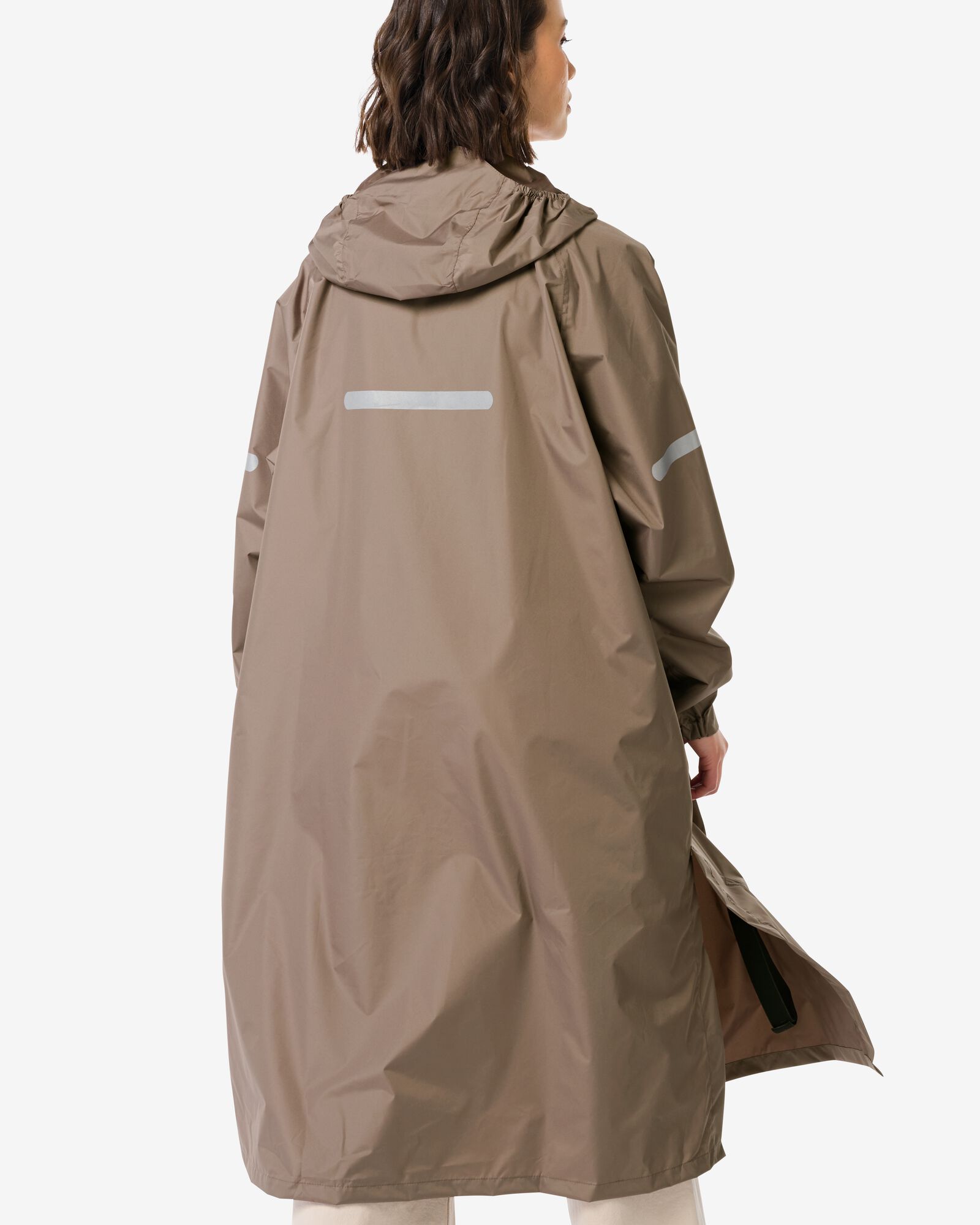 regenponcho voor volwassenen taupe taupe - 34440175TAUPE - HEMA