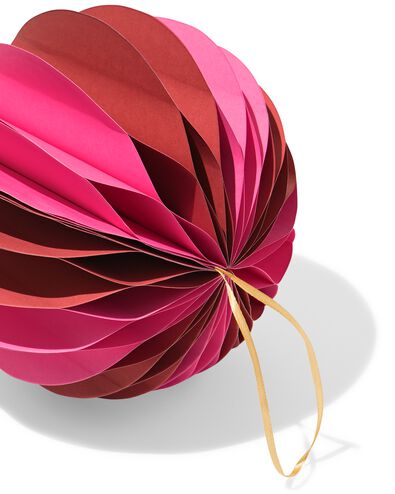 boule nid d'abeille 20cm papier rose - 25100292 - HEMA