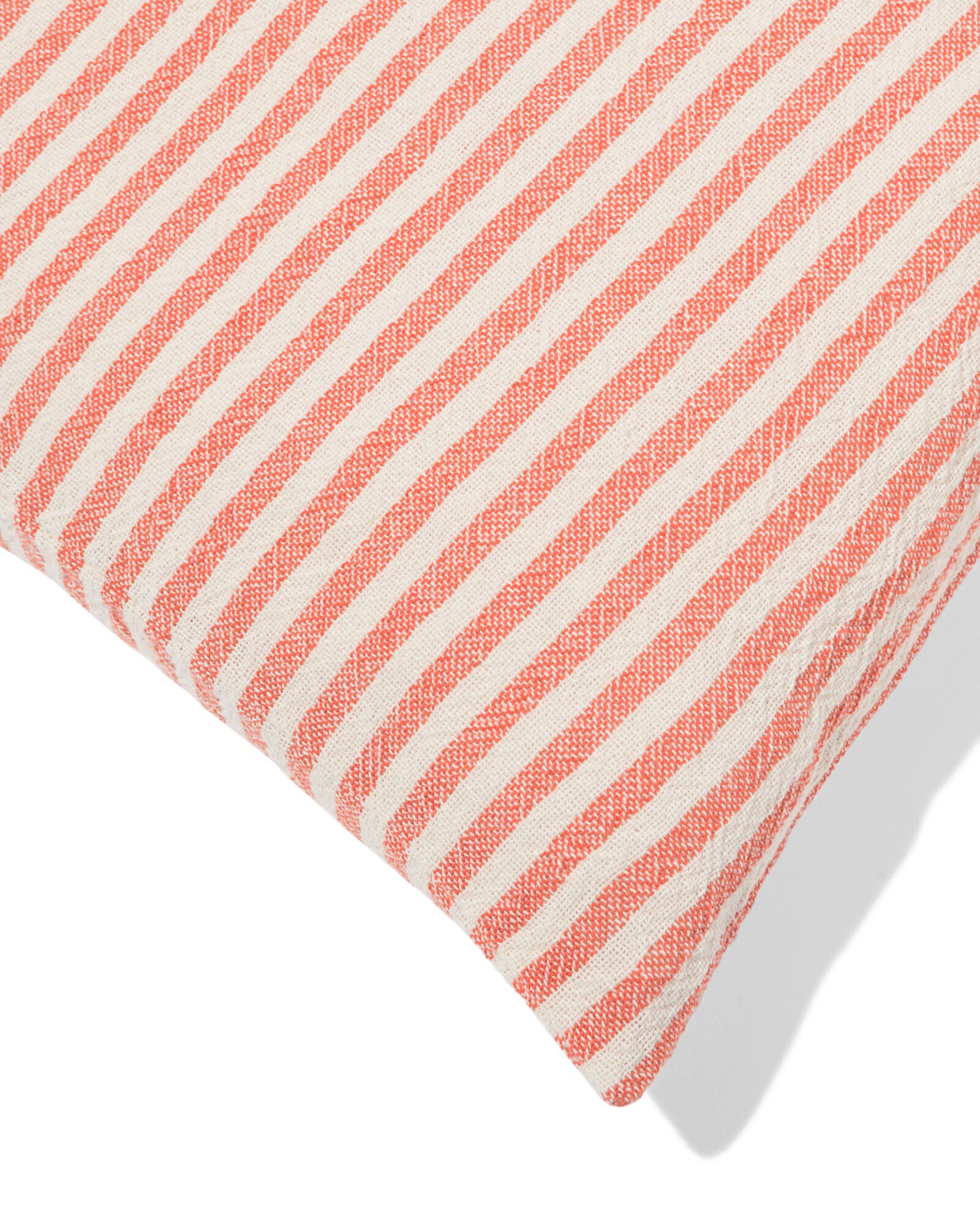 housse de coussin 50 x 50 cm coton rayures rouge - 7326016 - HEMA