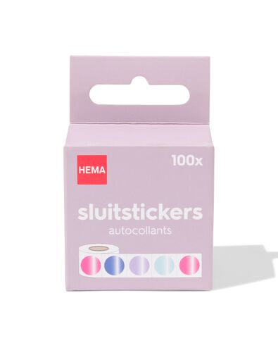 sluitstickers metallic - 100 stuks - 14793282 - HEMA