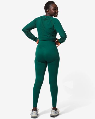 legging de sport femme sans coutures vert foncé S - 36090173 - HEMA