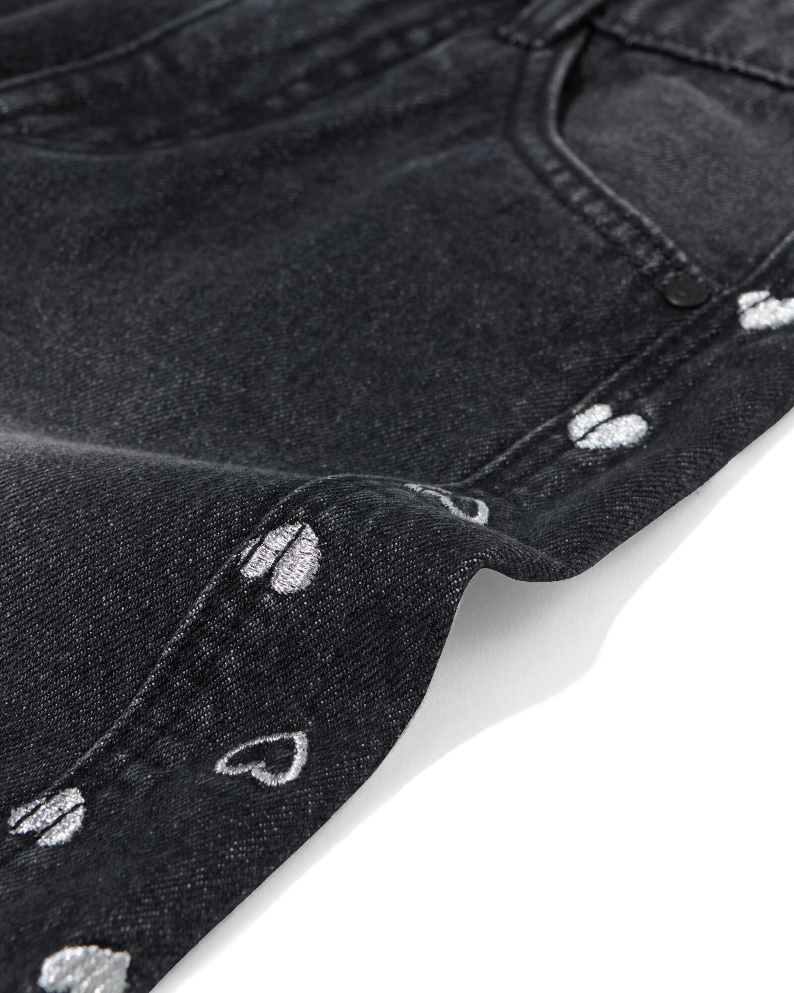 kinderjeans wide fit zwart - 30833228BLACK - HEMA