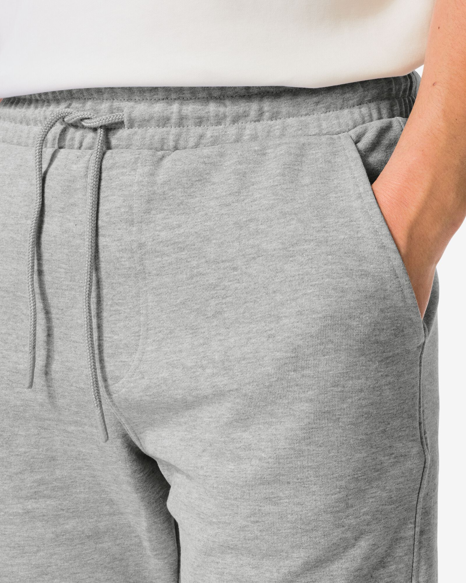 Herren-Shorts, Regular Fit, Sweatstoff graumeliert graumeliert - 2109980GREYMELANGE - HEMA