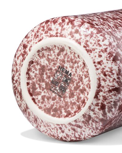 Karaffe 1,4 l, Steingut, gesprenkelt, rot - 9650409 - HEMA