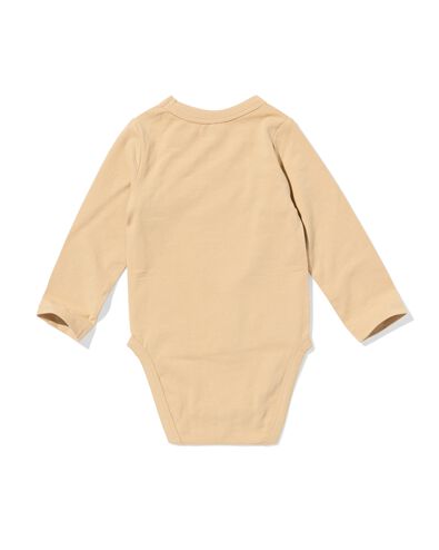 nijntje newborn meegroei overslagromper sable sable - 33437520SAND - HEMA