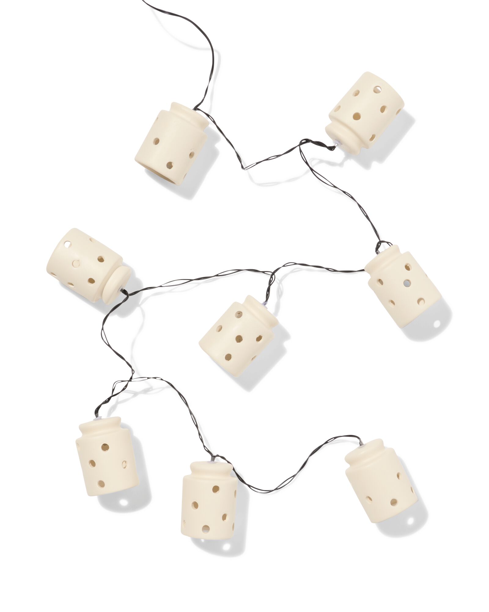 Lichterkette, 6 m, mit 8 Lichtern mit Keramikschirm f&uuml;r den Au&szlig;enbereich - 41800430 - HEMA