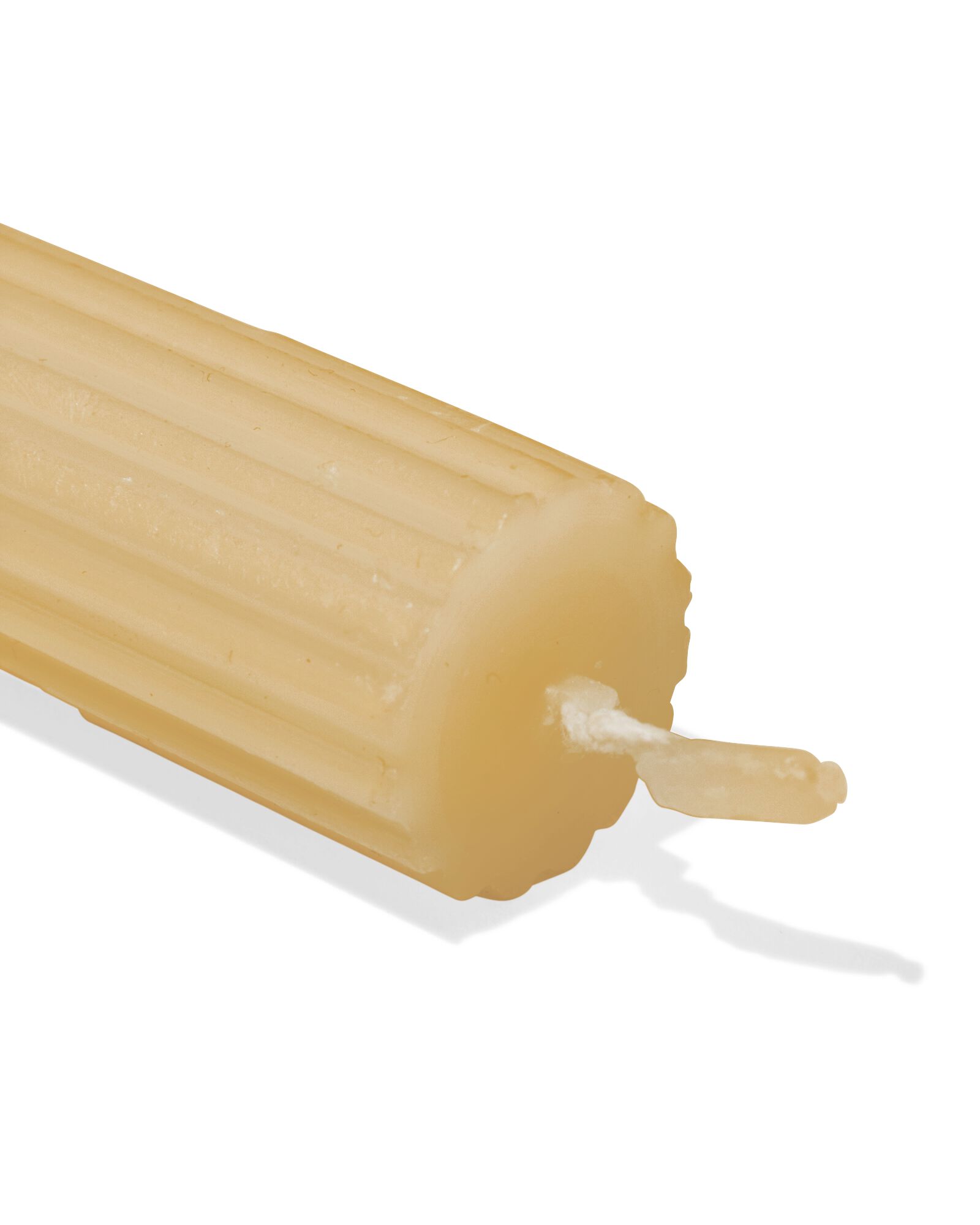 huishoudkaars ⌀2.2x24cm ribbel lichtgeel - 13504212 - HEMA