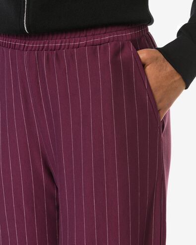 Damenhose Eva, weit, Jersey, gestreift bordeauxrot bordeauxrot - 36206560BURGUNDYRED - HEMA