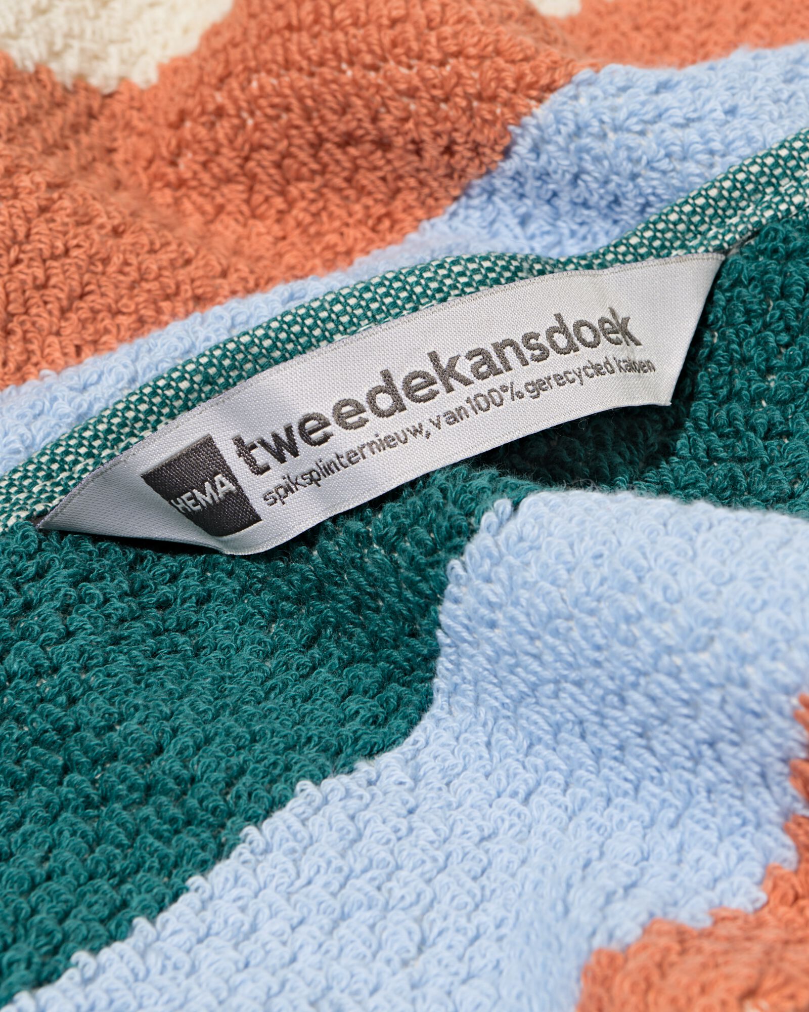 Handtuch, recycelt, Baumwolle bunt bunt - 2000000383 - HEMA