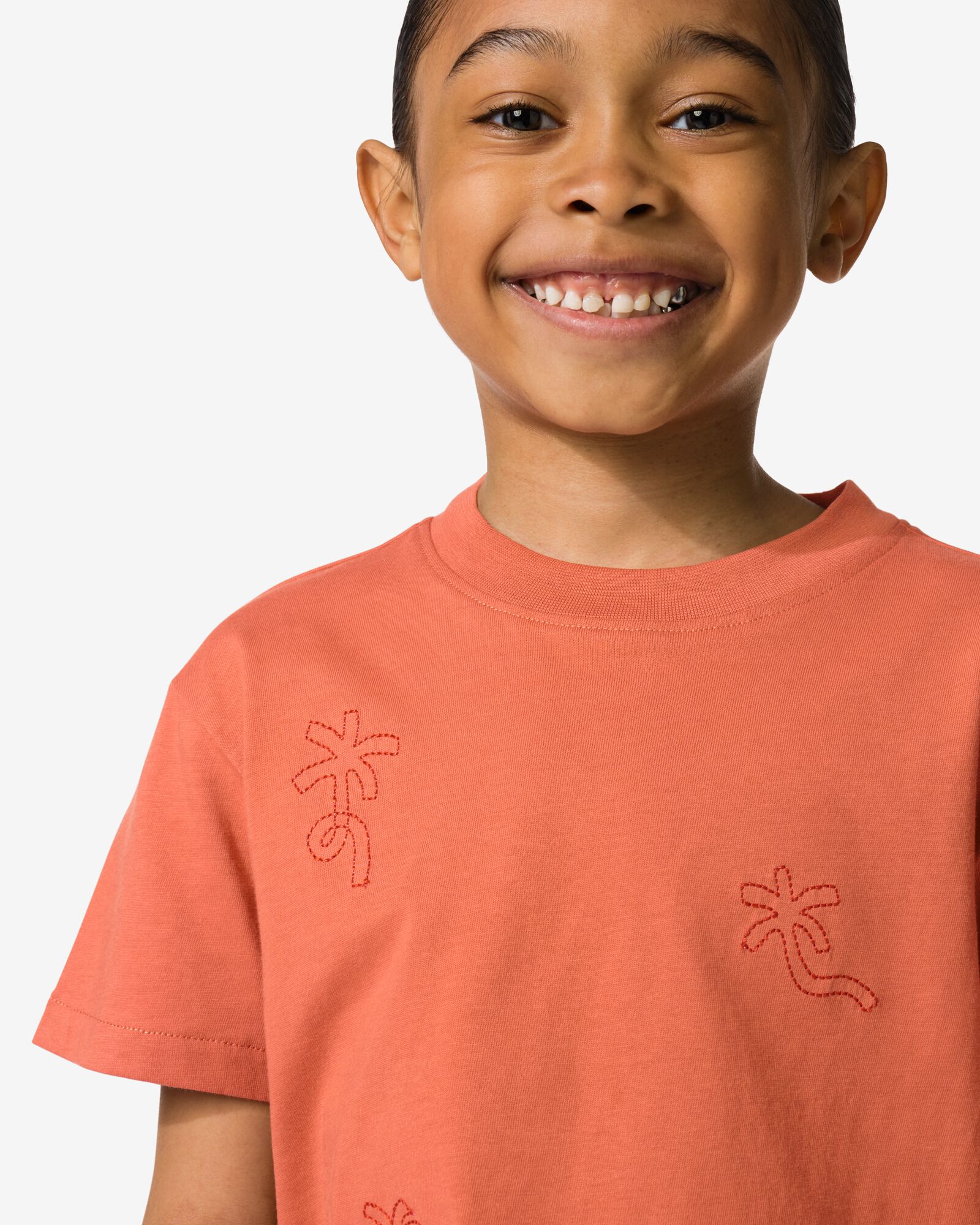 t-shirt enfant palmier marron marron - 30717703BROWN - HEMA