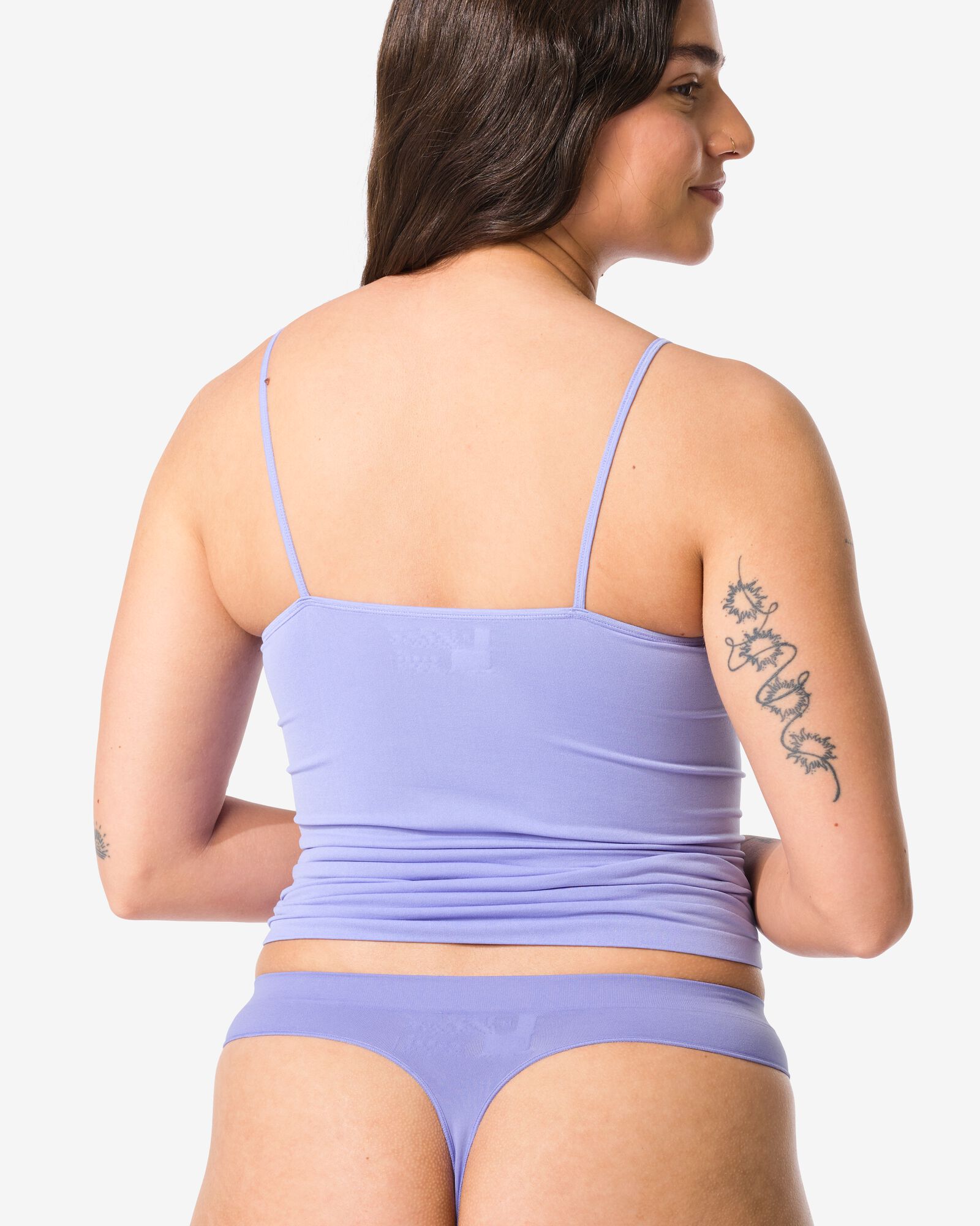 damesstring naadloos micro blauw blauw - 19641001BLUE - HEMA