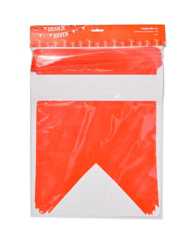 guirlande de fanions plastique orange XXL 25m - 25210109 - HEMA