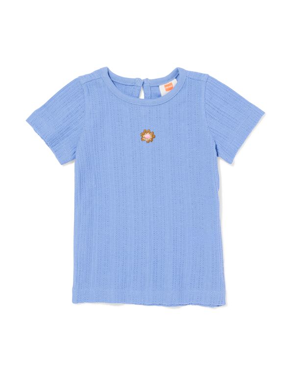 baby T-shirt rib blauw blauw - 33080770BLUE - HEMA