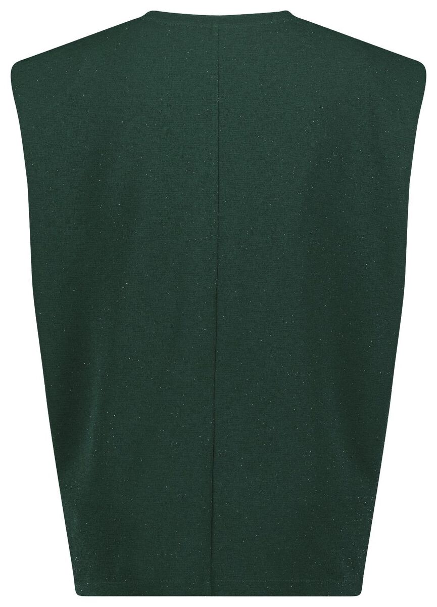 dames t-shirt Lea met glitters groen - 1000025951 - HEMA