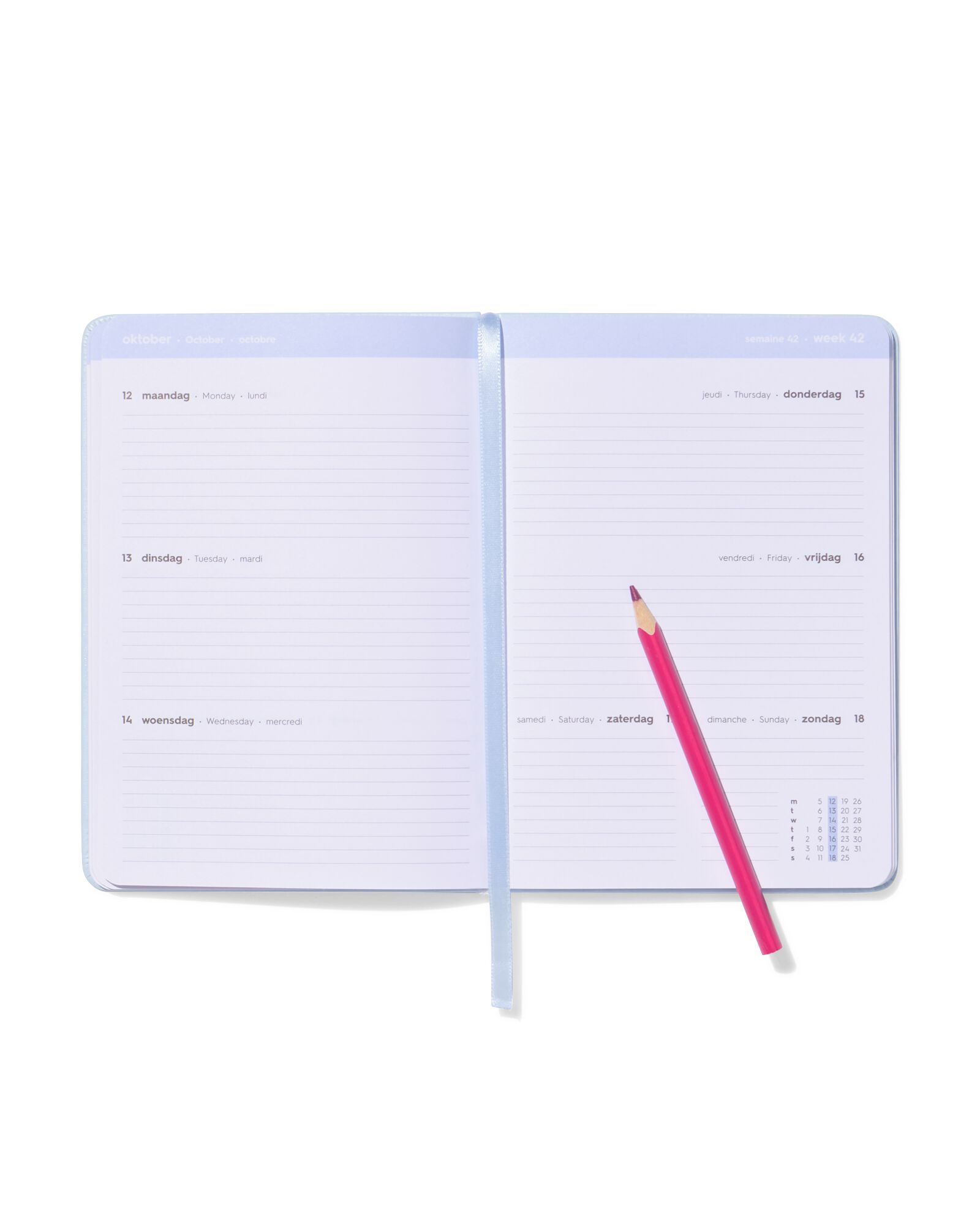 agenda scolaire 2026-2027 13,1x18,4cm faux cuir - 14505645 - HEMA