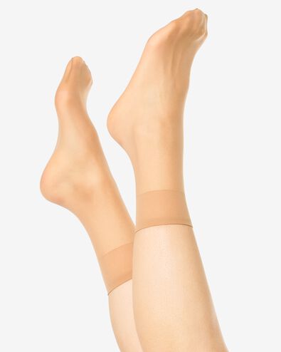 pantysokken anti-ladder mat 15denier - 2 paar poeder poeder - 4022770POWDER - HEMA