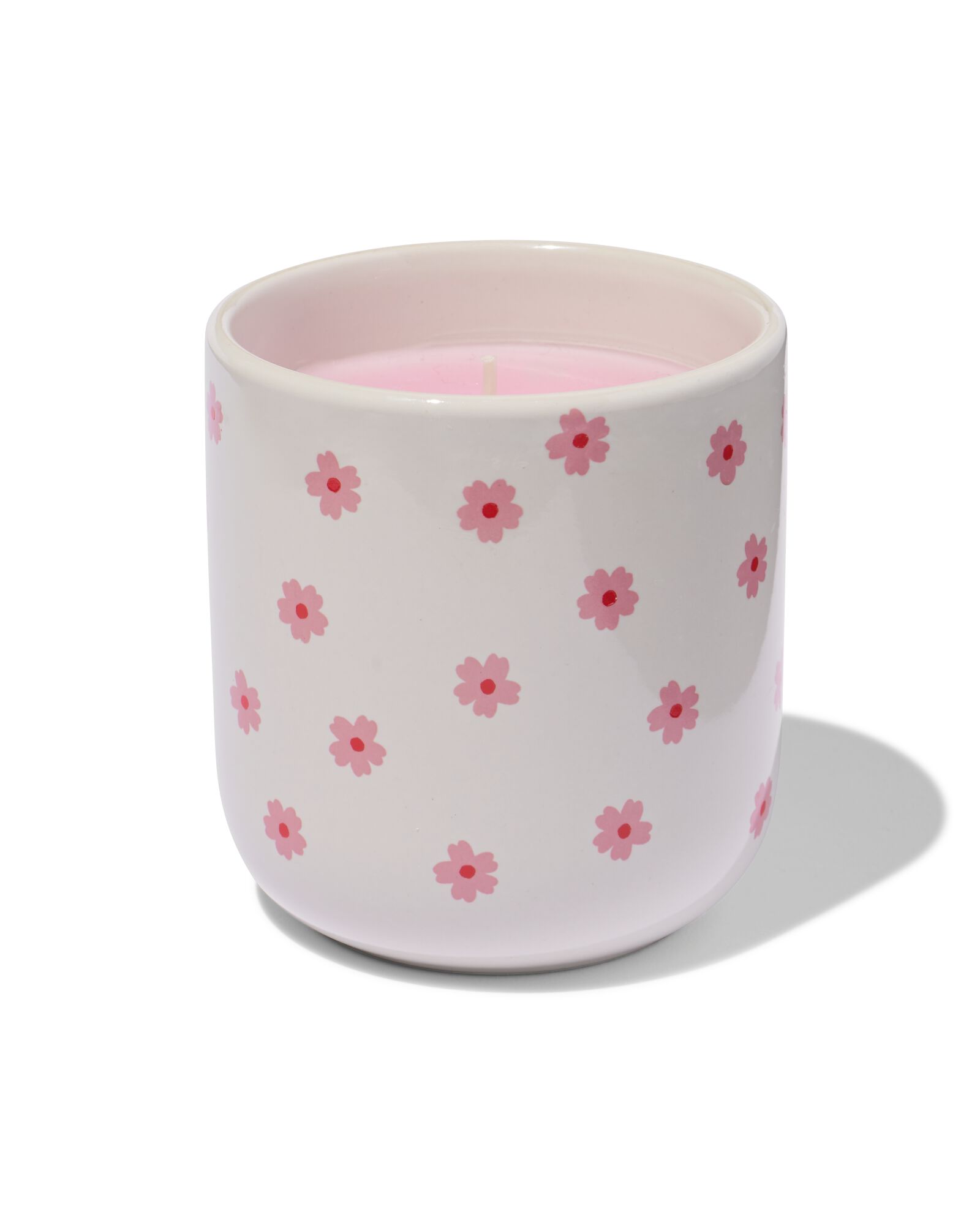 bougie dans un pot ⌀8x8,5cm c&eacute;ramique relief - 61104532 - HEMA