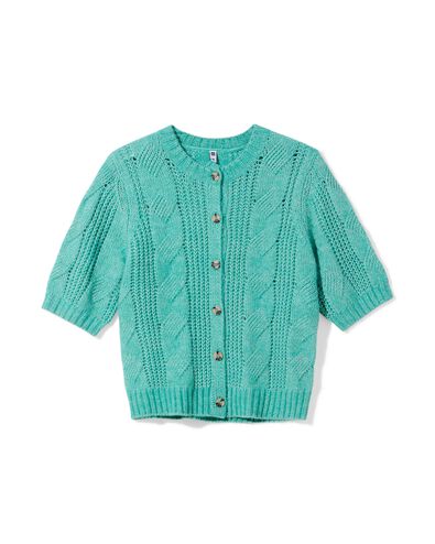 Damenstrickjacke Foxi, Feinstrick-Zopfmuster blau blau - 36207330BLUE - HEMA
