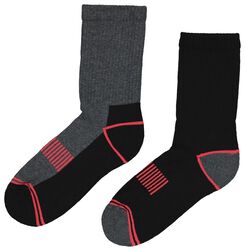 2 paires de chaussettes de randonnée noir noir - 1000023740 - HEMA