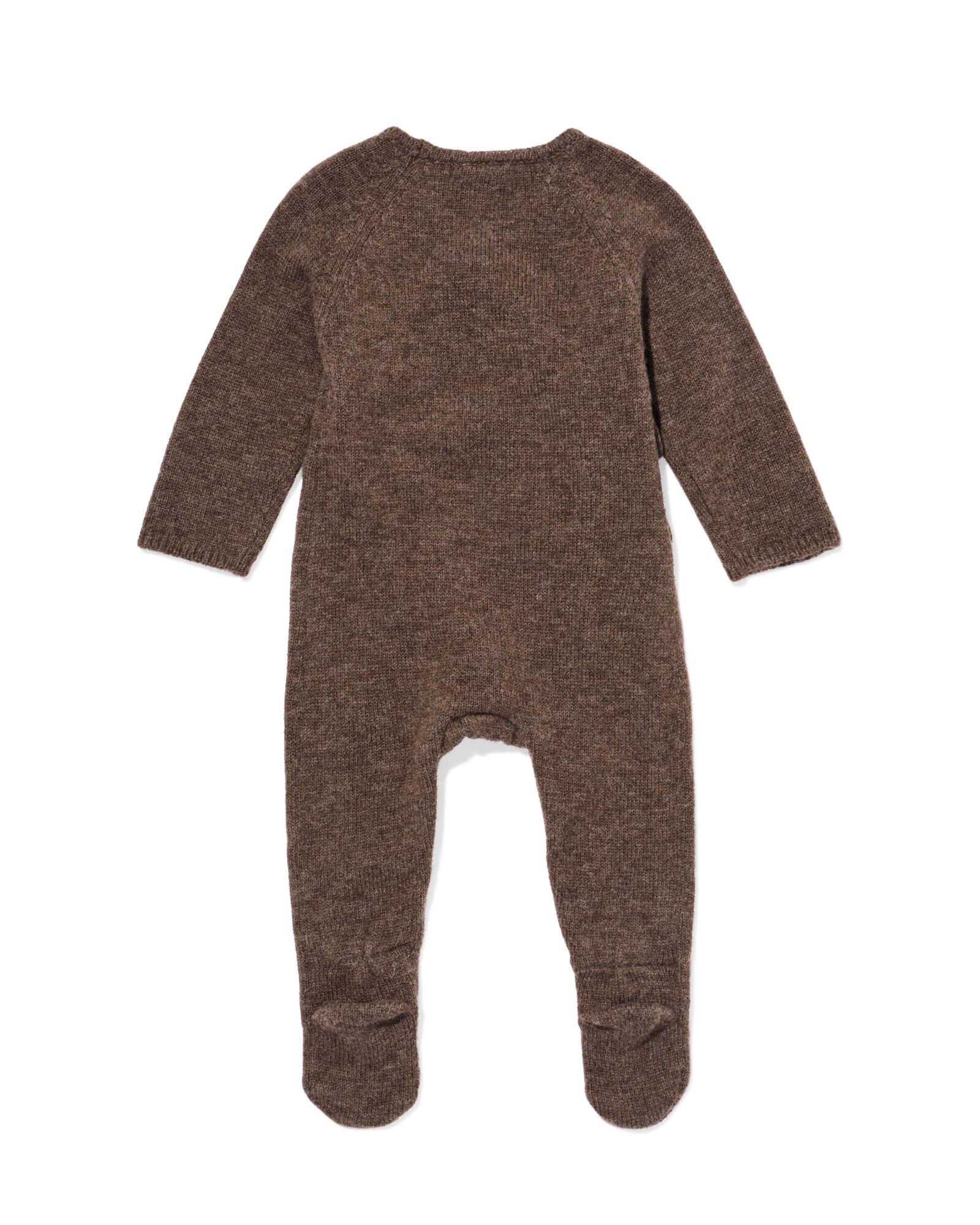 barboteuse nouveau-n&eacute; laine m&eacute;rinos marron fonc&eacute; marron fonc&eacute; - 33436920DARKBROWN - HEMA