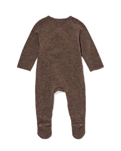 barboteuse nouveau-n&eacute; laine m&eacute;rinos marron fonc&eacute; marron fonc&eacute; - 33436920DARKBROWN - HEMA