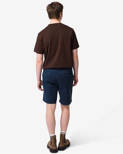 herenshort Charly regular fit chino donkerblauw donkerblauw - 2140930DARKBLUE - HEMA