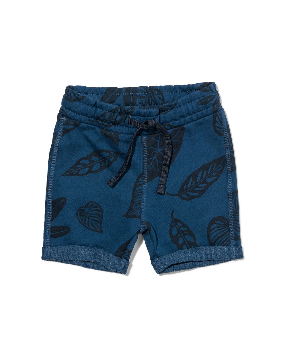 2 shorts sweat enfant donkerblauw 134/140 - 30780636 - HEMA