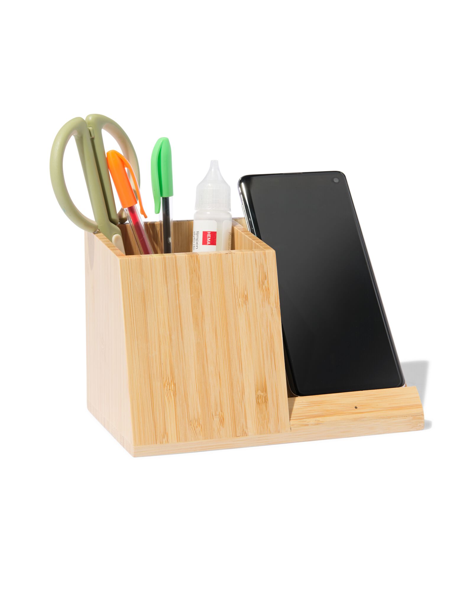 Organizer mit kabellosem Ladeger&auml;t Bambus - 39610006 - HEMA