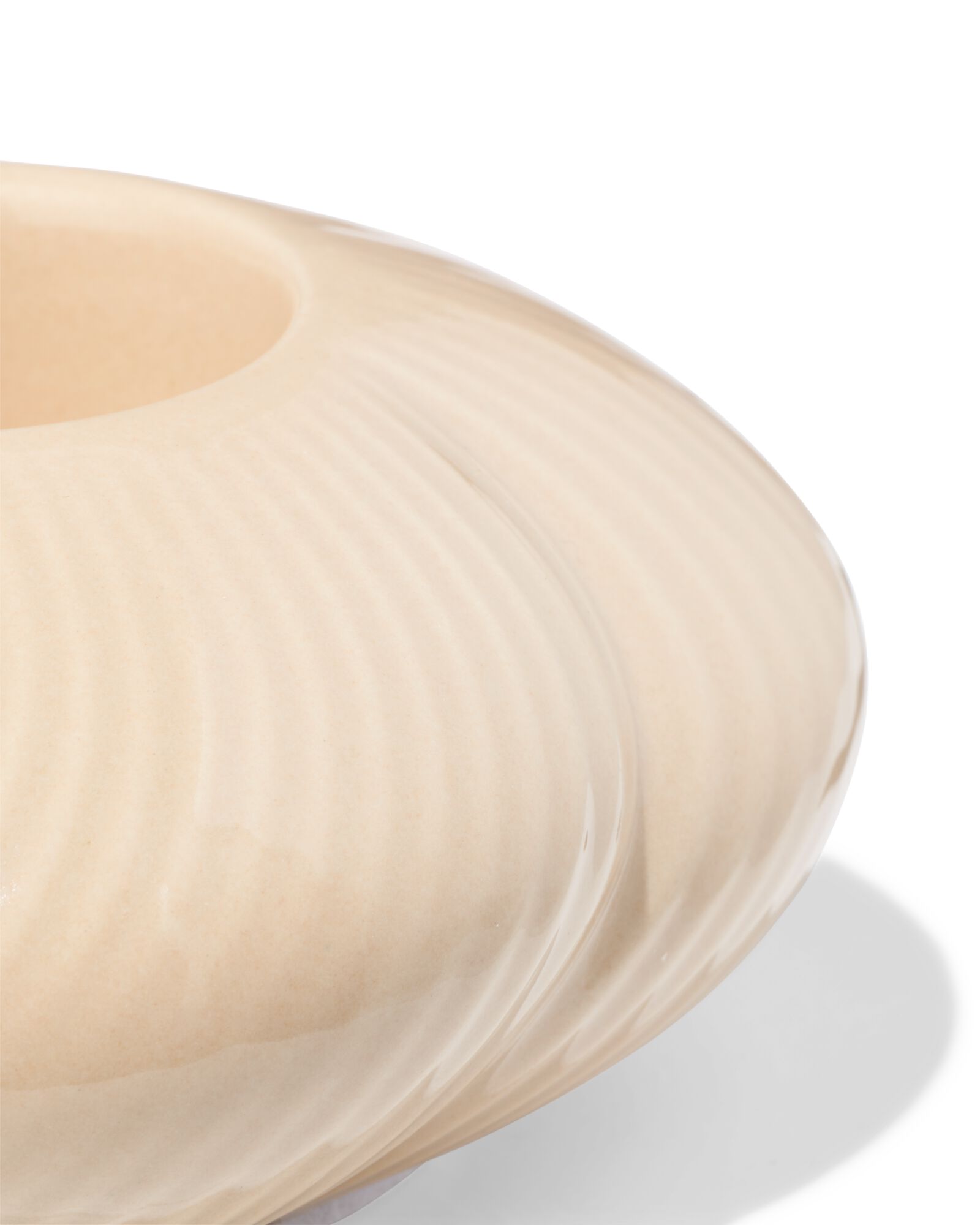 theelichthouder keramiek twist cr&egrave;me - 13325063 - HEMA