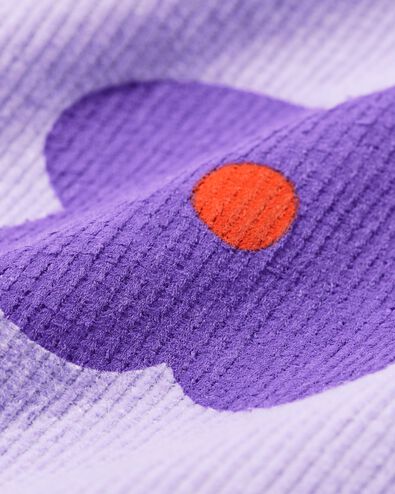 Babyhose aus Kord mit Blumen violett violett - 33029770PURPLE - HEMA