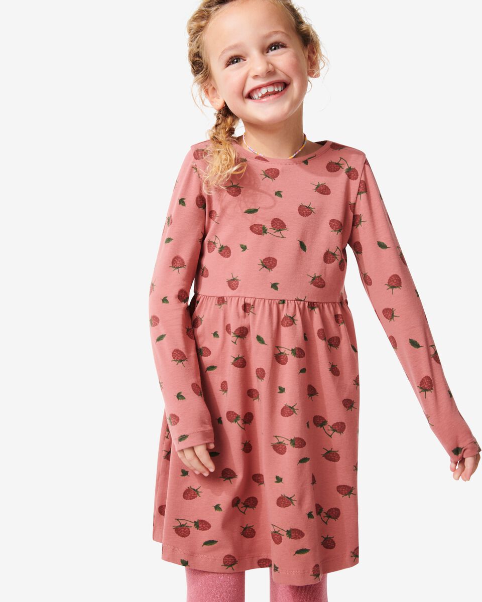 kinder jurk roze - 1000029691 - HEMA