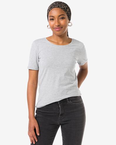 Damen-T-Shirt, Rundhalsausschnitt - 36300384 - HEMA