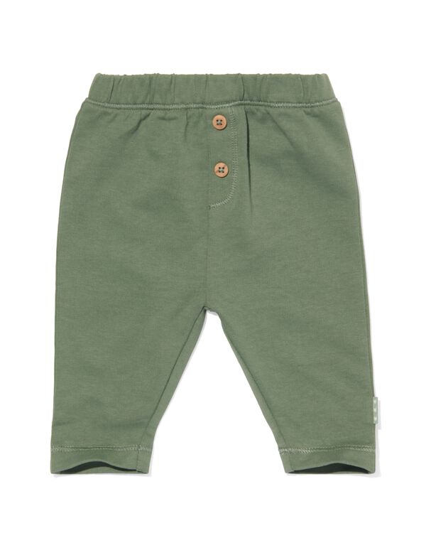 pantalon sweat nouveau-né vert vert - 1000032588 - HEMA