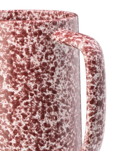 Karaffe 1,4 l, Steingut, gesprenkelt, rot - 9650409 - HEMA