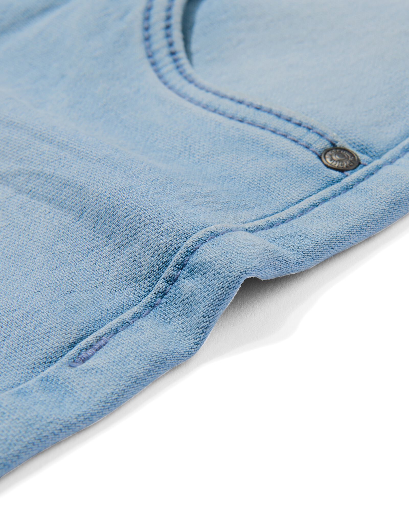 kindershort jogdenim lichtblauw lichtblauw - 1000023199 - HEMA