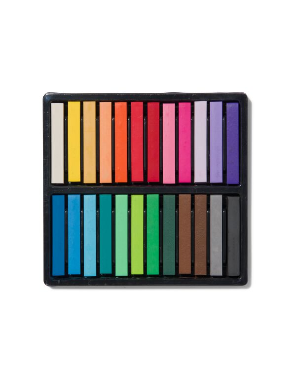 zacht pastelkrijt vierkant - 24 stuks - 60720065 - HEMA
