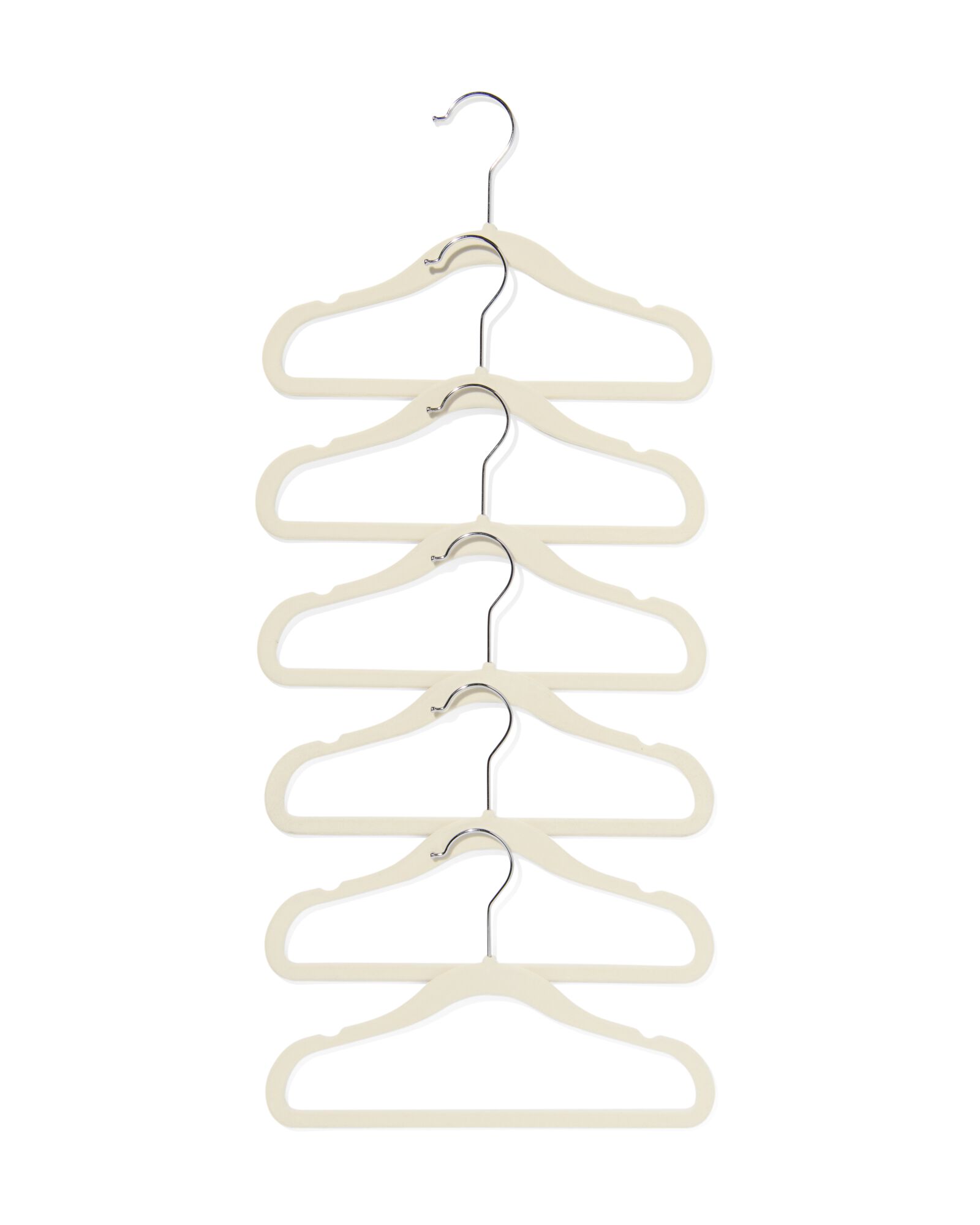 6er-Pack Kinder-Kleiderb&uuml;gel, Velours, wei&szlig; - 39800014 - HEMA