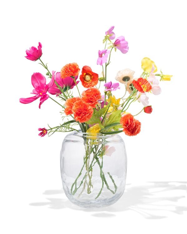 vaas ⌀8.2x21.8 glas transparant - 13325012 - HEMA