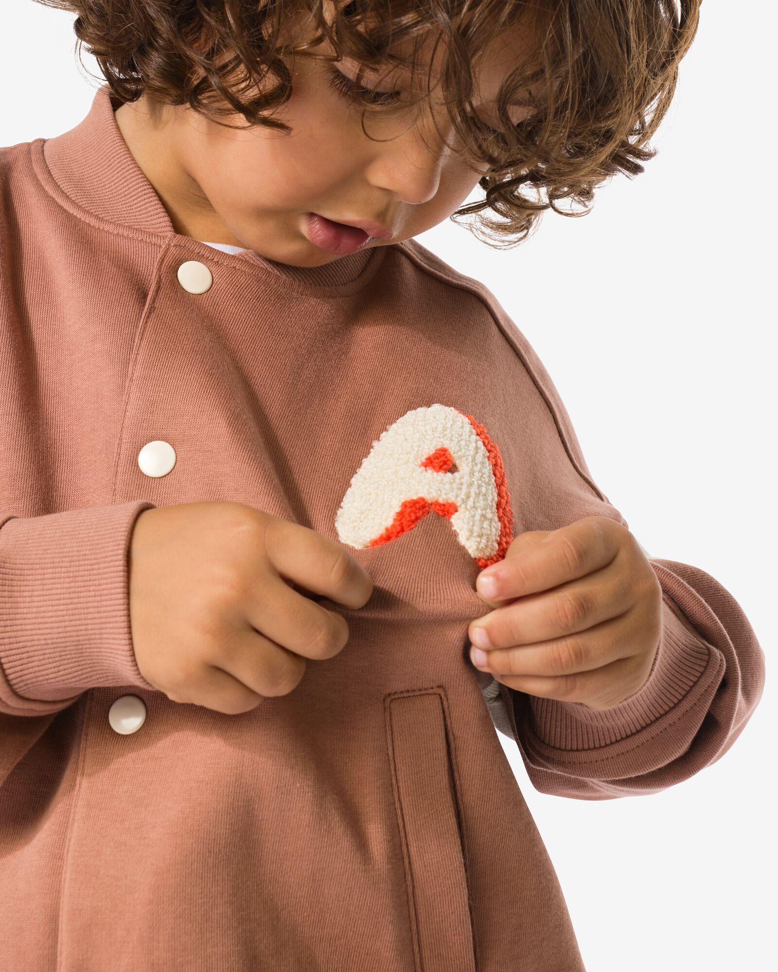 Kinder-Sweatjacke mit Farbkontrasten braun - 30744801BROWN - HEMA