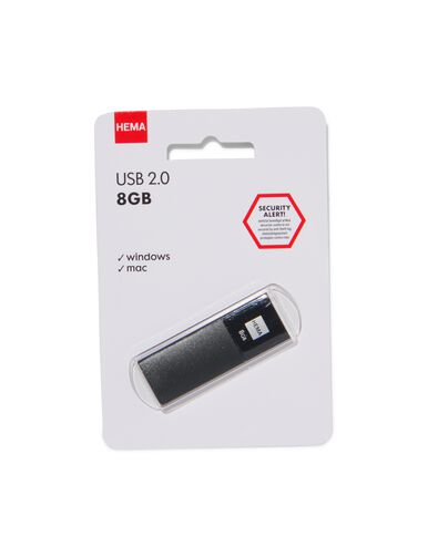 Cl&eacute; USB 2.0 8Go noir - 39540001 - HEMA