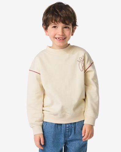 pull enfant tissu sweat imprim&eacute; &eacute;cru &eacute;cru - 30711401ECRU - HEMA