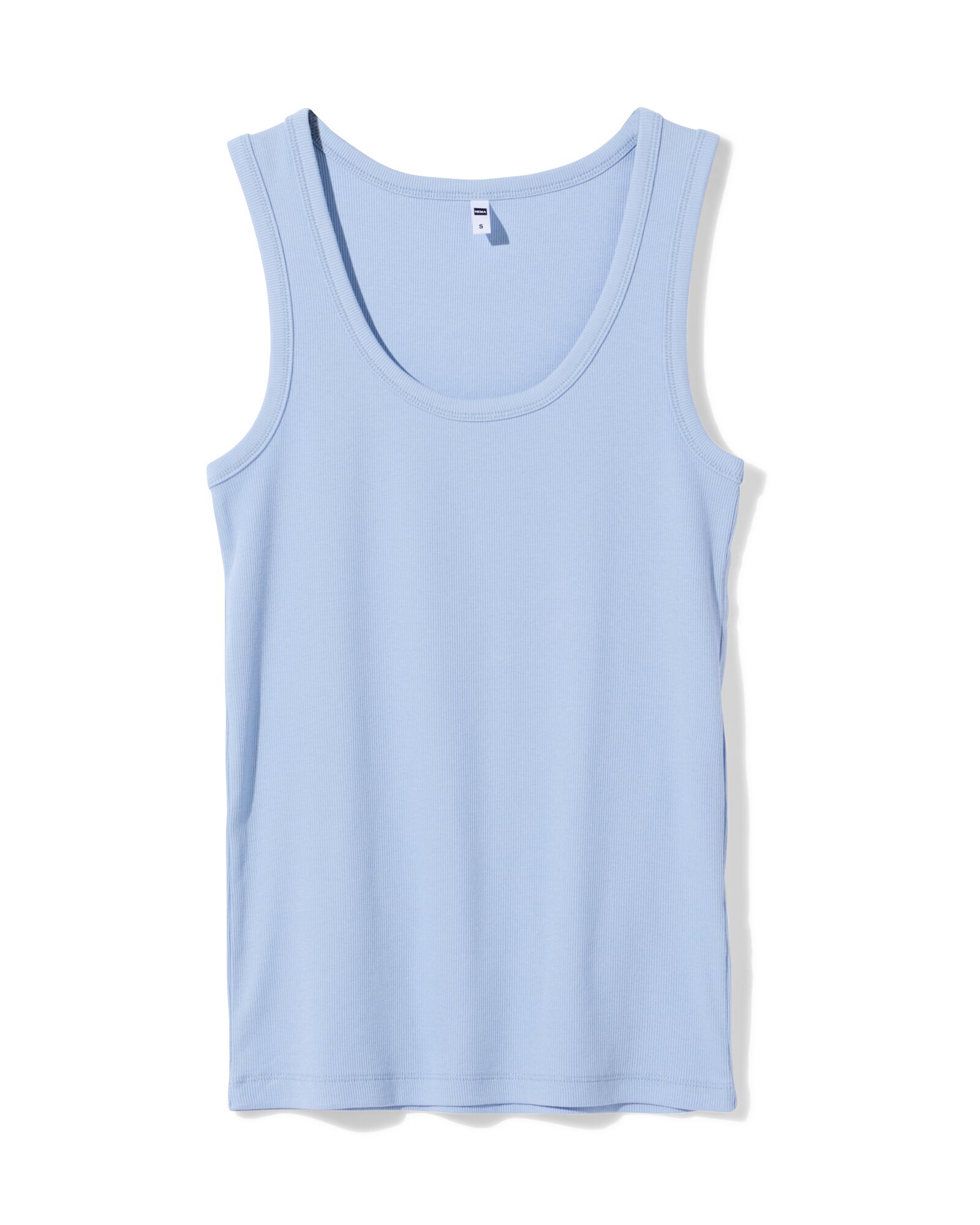 Damentop Anouk gerippt hellblau hellblau - 36310580LIGHTBLUE - HEMA