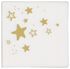 20er-Pack Servietten, 24 x 24 cm, Papier, goldene Sterne - 25600155 - HEMA